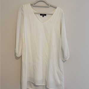 Lulu's Cream V-Neck Tunic Top